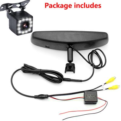 Universal 4.3 Inch Auto Dimming Rear View Mirror Monitor TFT LCD Color Car Monitor +12LED Camera HD Rear View Camera Built-in Special Bracket