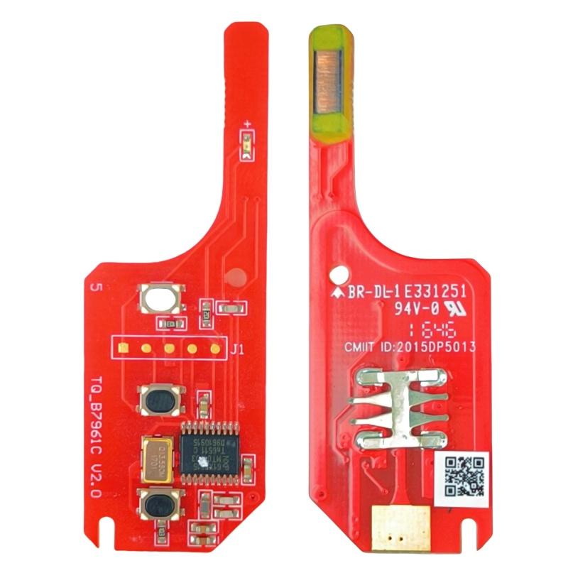 Peter-key Original Smart Remote Key 3 Button 433.92MHZ ASK 47 PCF7961X Chip For BAIC Senova X25 X35 With LOGO Smart Key