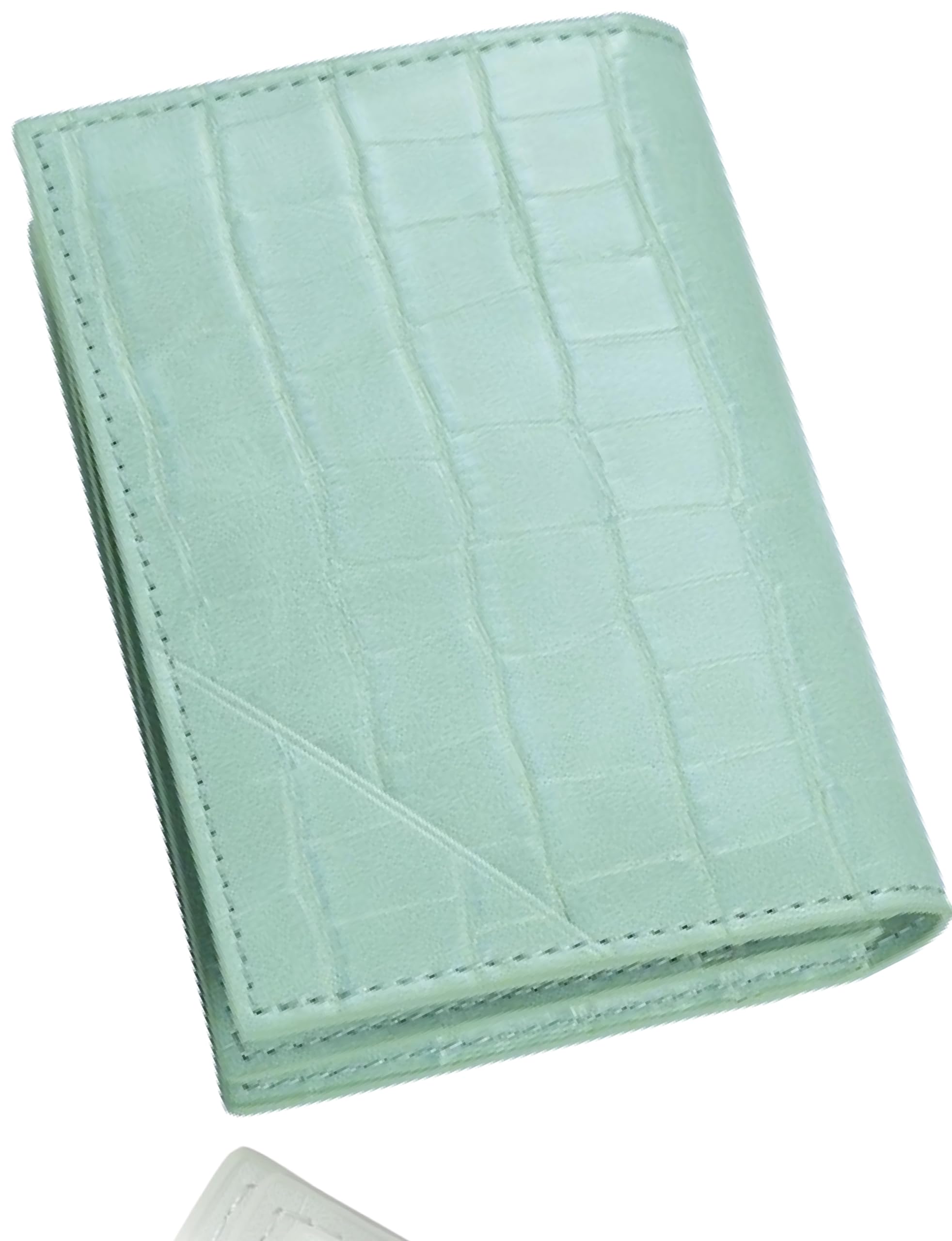 

[World Closet] Macaron-colored, lightweight, slim, large-capacity business card holdercard case with crocodile embossing, ultra-lightweight, and slim