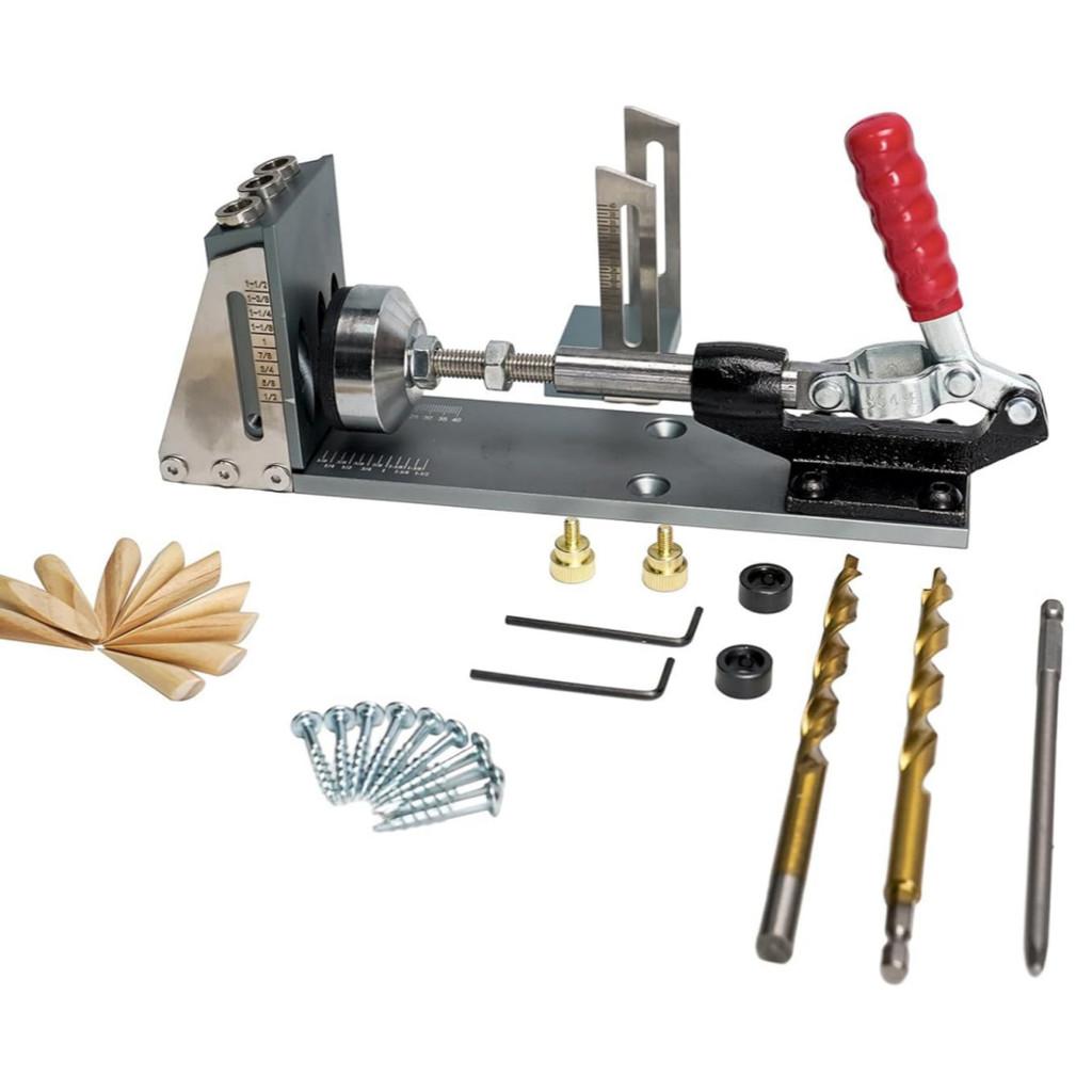 Woodworking Drilling Clamping Tool New Woodworking Oblique Hole Locator Aluminum Alloy Drilling Bit Pocket Hole Jig