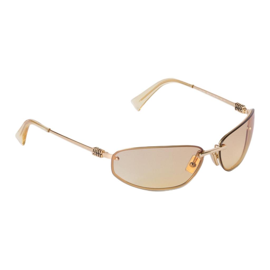 Miu Miu Logo Rectangular Sunglasses Unisex sunglasses Steel-Gray SMUA50_M5AK_F07R1_C_068