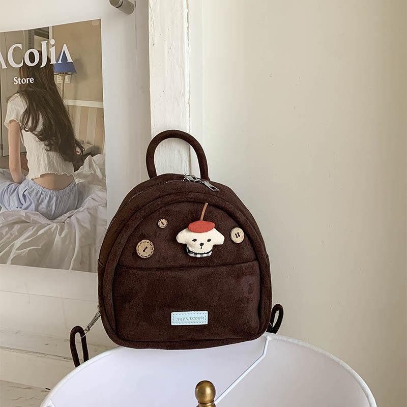 

Ретро двухплечевая маленькая сумка женская новая осенне-зимняя в студенческом стиле милый универсальный маленький рюкзак для поездок на работу