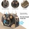 SBSGV Fashion Dog Carrier PU Leather Dog Handbag Dog Purse Cat Tote Bag Pet Cat Dog Hiking Bag, Brown, Large