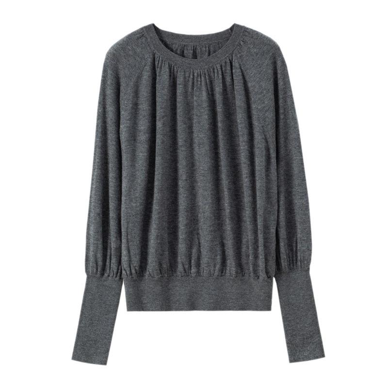 

Слияние изображений! Дизайн тяжелой промышленности плиссированный шик свитер из 100% шерсти женский высококачественный свитер из легкой и обработанной шерсти F