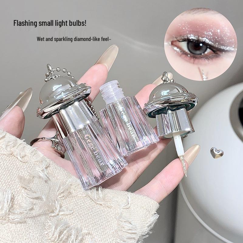 Gegebear Shimmer Eyeshadow: Little Flying Saucer - Super Sparkle, Liquid Matte, Glitter, Crushed Diamonds, European and American Style.