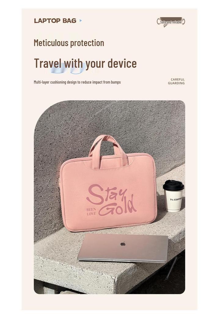 Runhui Sparkle Handheld Laptop Bag for 14-16 Inch Laptops