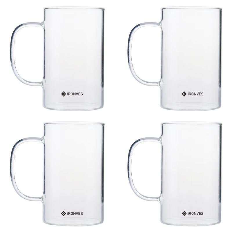 Yi Le Ya 320ml Heat-Resistant Borosilicate Glass Mug