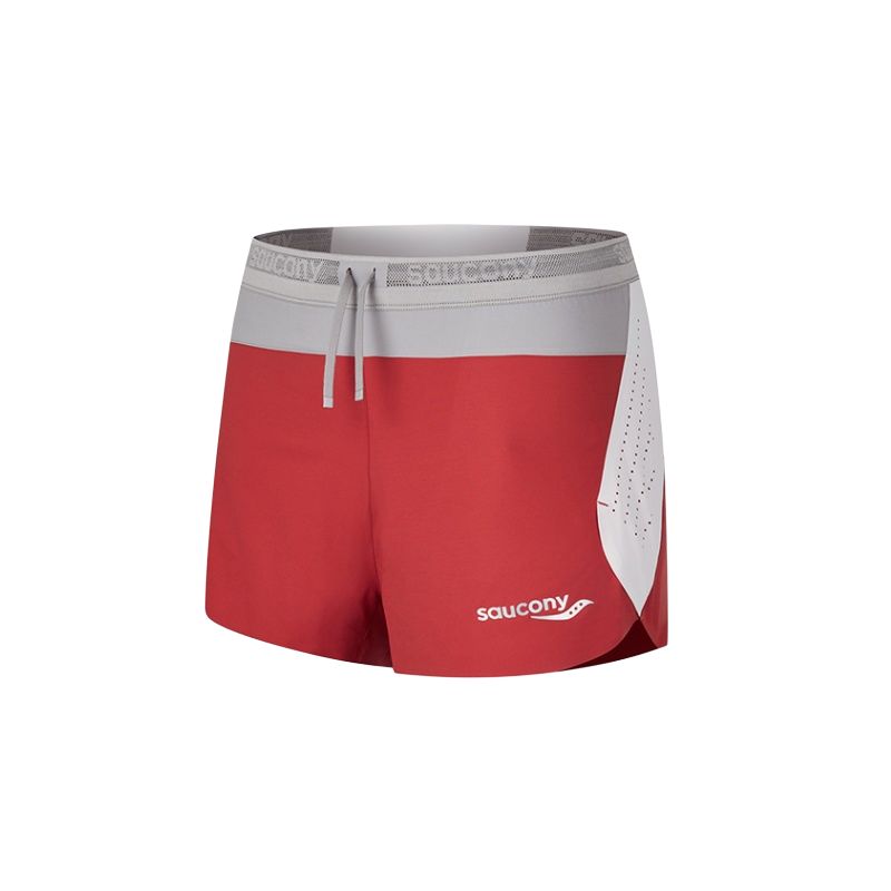 Saucony Soul Runner Series Fashion Versatile Comfortable Casual Sports Shorts Men shorts Lava-Flow-Red SA2250DP62T-RD027