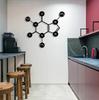 Caffeine Molecule Metal Wall Art: Aesthetic Kitchen Decor Sign