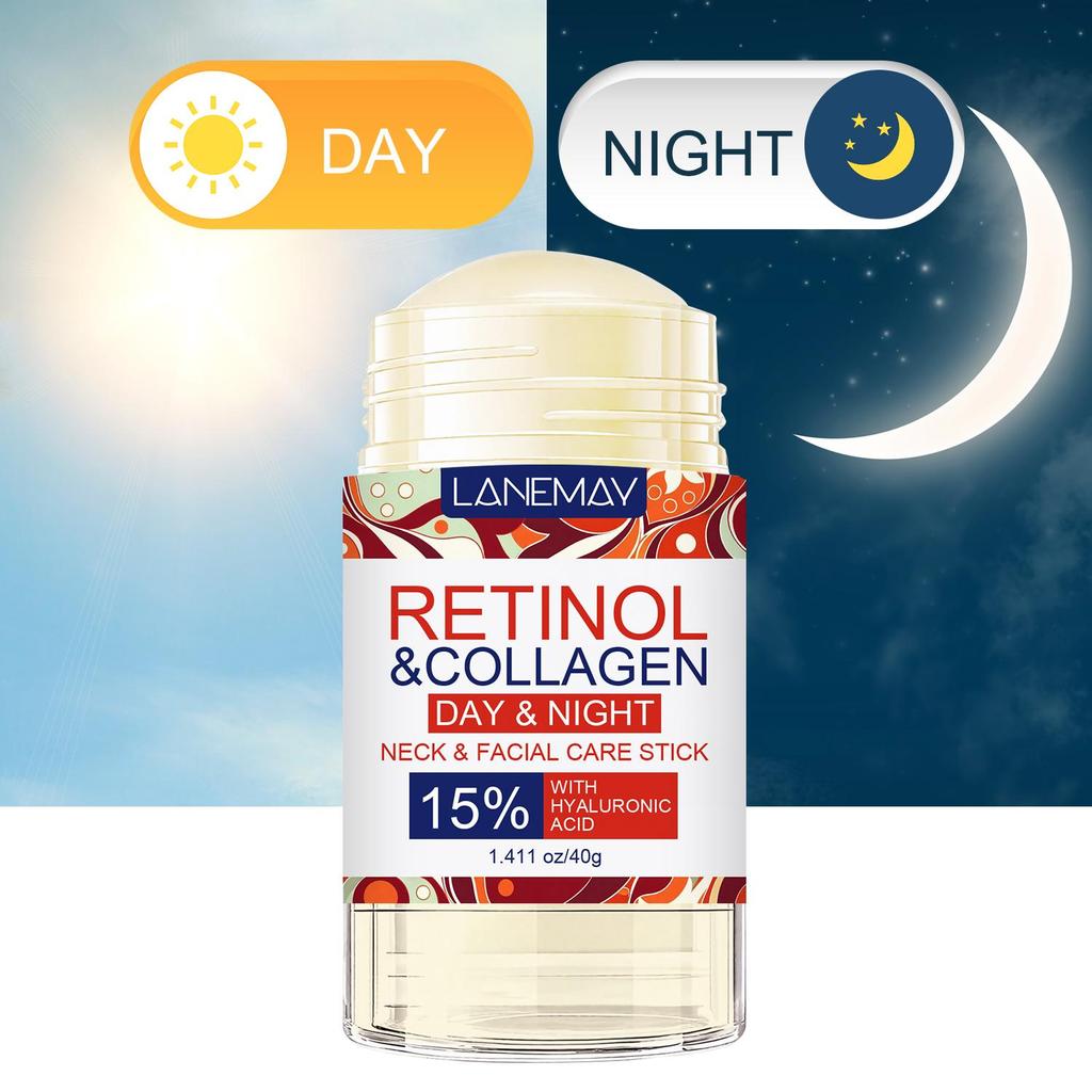 Retinol & Collagen Neck & Facial Care Stick-Tightening Facial And Neck Area Skin-Deep Nourishing-Suitable For All Skin Types, 40g