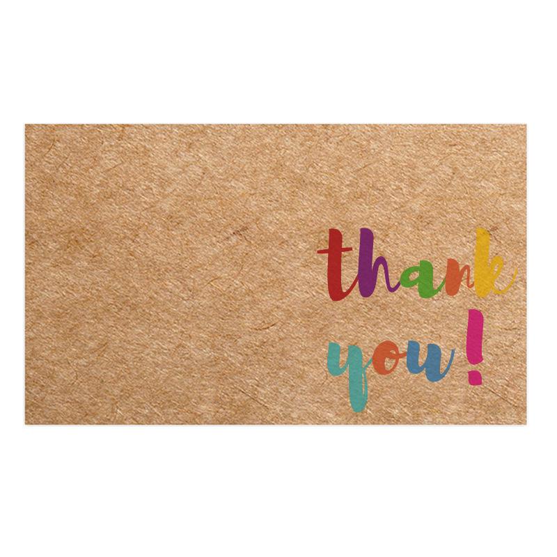 Black Thank You Greeting Cards, 50 Sheets/Pack