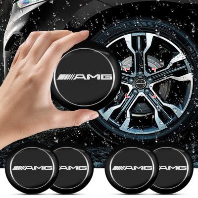 KMLC3 56mm Car Tyre Wheel Center Hub Badge Stickers Car Accessories For Mercedes Benz AMG W205 W218 W177 W176 W169 A B C E S Class GLA QQ81