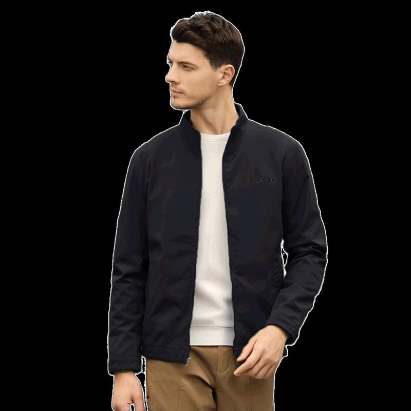 Jeep Men's Autumn Stand Collar Business Casual Jacket