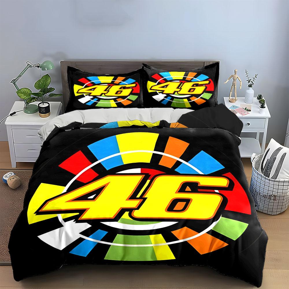 Number "46" with multicolor segments. Bedding sets Duvet cover sets Duvet covers Pillowcases(1 * Duvet Cover 2 * Pillowcases without duvet insert)