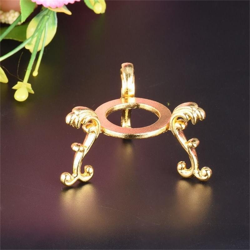 Modern Round Ornament Holder Durable Iron Construction Compact Functional Design Multipurpose Metal Display Rack