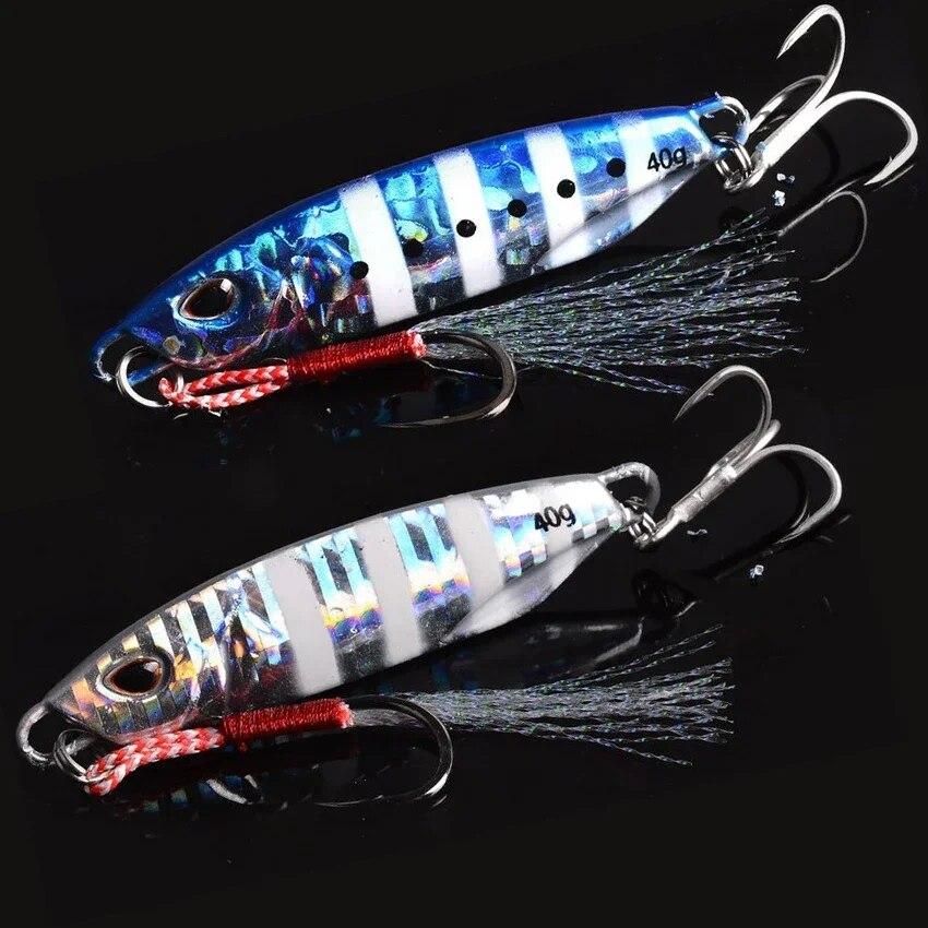 10 Piezas Pesca con Jig de Metal Señuelos de Peso 10g-50g Pesca de Arrastre Señuelos Duros Señuelos para Lubina Aparejos Señuelos para Pesca de Trucha con Jig Jigs Señuelos de Agua Salada