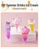 Kids' DIY Ice Cream Toy Set with Colored Clay & Crystal Mud