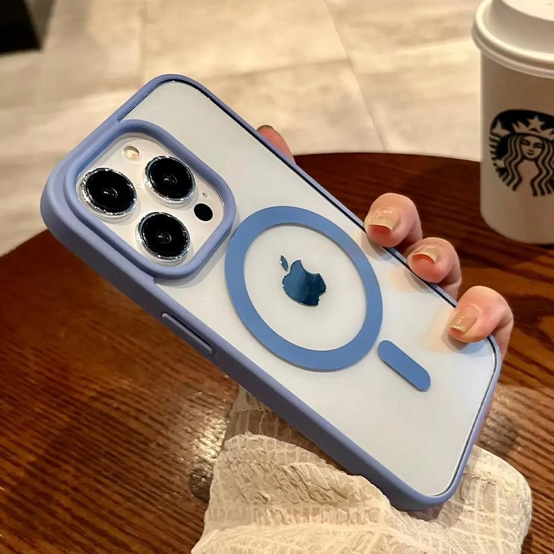Luxury Magsafe Transparent Case For iPhone 16 15 14 13 12 11 Pro X XR XS Max 7 8 Plus 16E Magnetic Wireless Charge Phone Cover