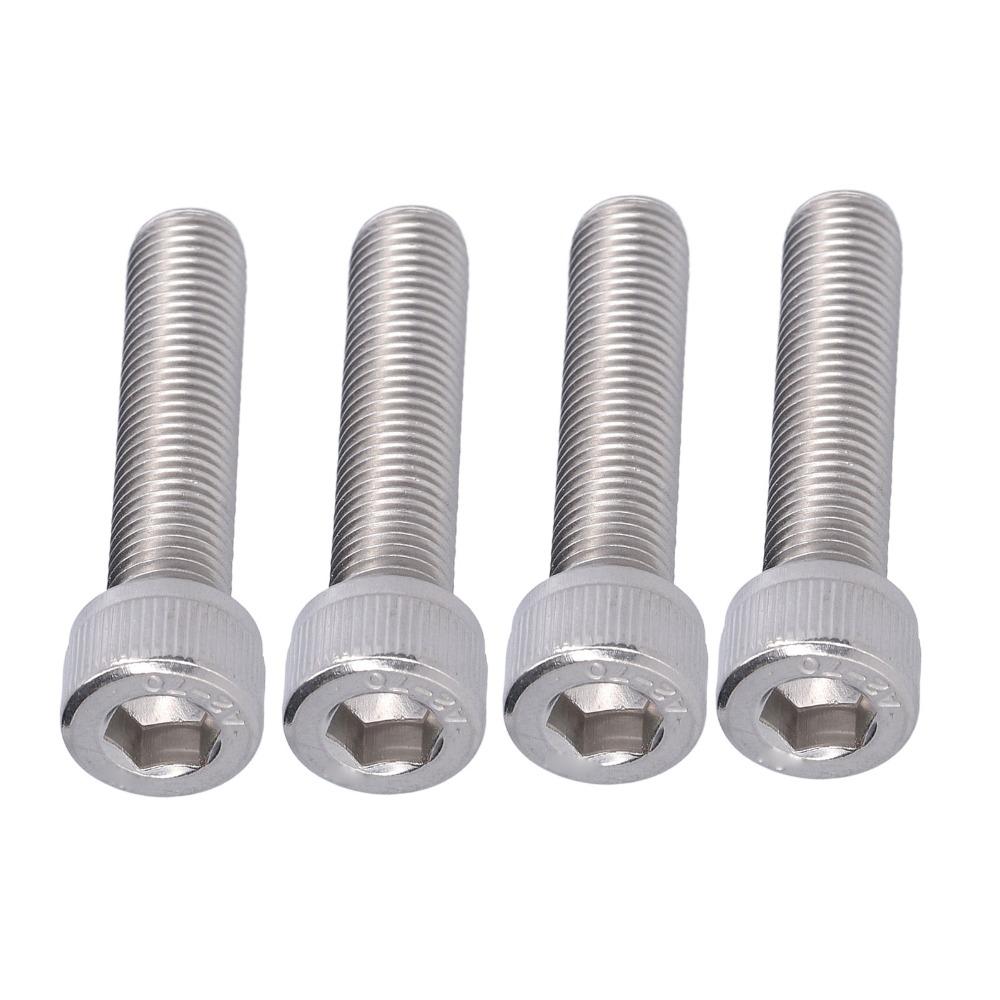 4PCS Bright Finish Hex Bolt Stainless Steel Allen Head Bolt Wheel Center Cap Screw  For Construction
