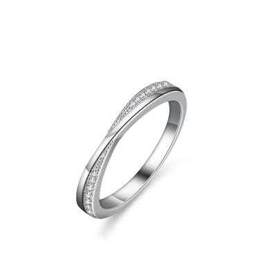 S925 Silver Ring Moissanite Moissanite Cross Ladies European and American Fashion Row Ring Wedding Ring Proposal Diamond Ring Gift for Girlfriend