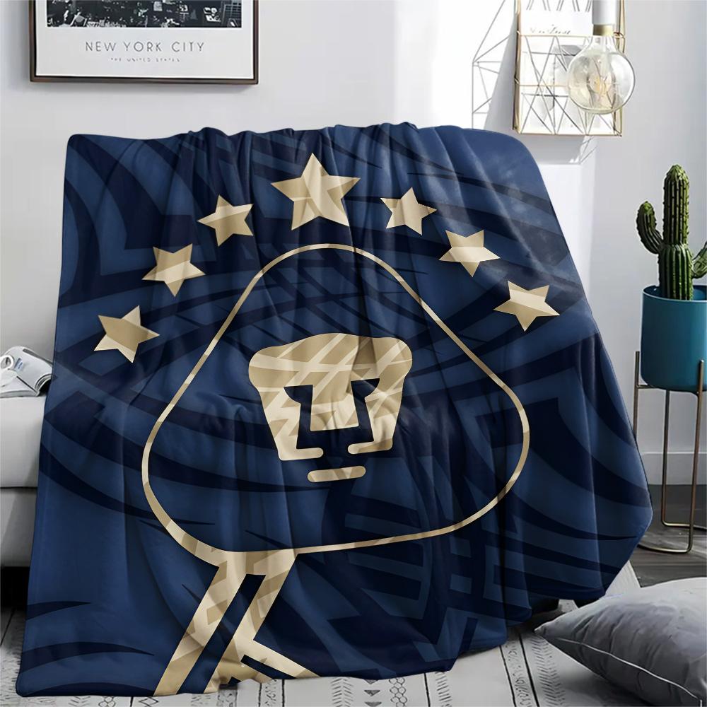 Pumas UNAM Print Flannel Blanket, High quality Comfortable for All Seasons, Home Decor, Warmth and Comfort, Perfect for Christmas Gifts