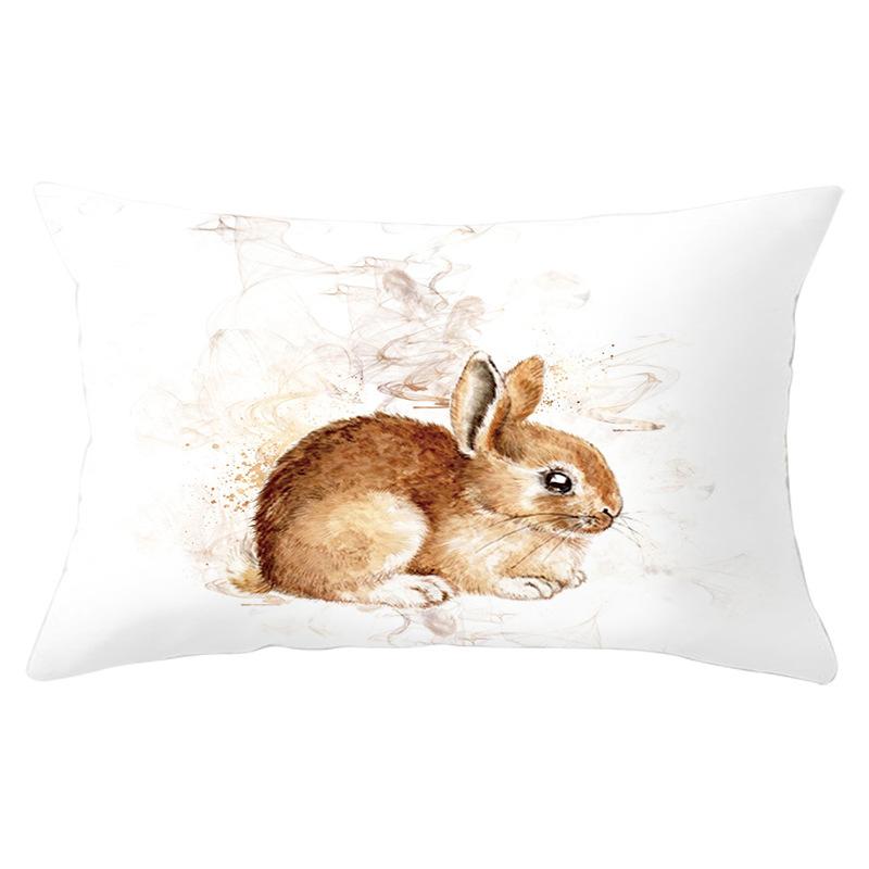 Easter Lumbar  Pillowcase Decorative Sofa Cushion Case Bed Pillow Cover Home Decor Car Cushion Cover Rabbit Pillow Case 30*50cm
