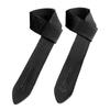 TOPPERGEAR Wrist Straps, Genuine Leather, Enhanced Grip, Padded, for Deadlifts and Pull-ups (Black)
