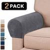 Velvet Armrest 2pcs Covers Stretch Set Chair Sofa Arm Protectors Couch Removable