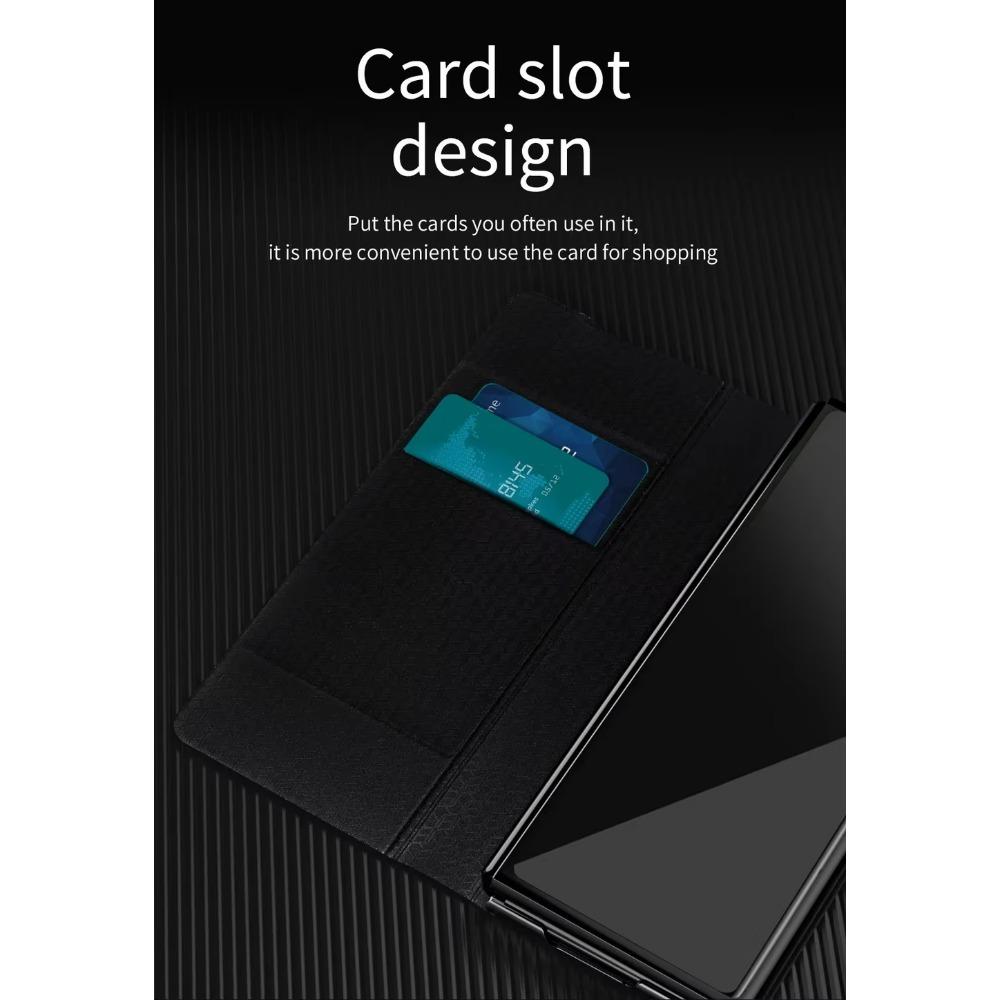 Luxuriöses Business-Leder mit eingebautem Kartenfach, Ständerhalter-Hülle für Samsung Z Fold 7 Galaxy Z Fold 7 6 5 4 3 Schutzhülle
