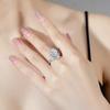 Elegant Women's S925 Silver Moissanite Ring with Irregular Pear-Shaped 2 Carat Diamond Design