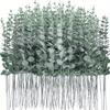 24pcs of Artificial Eucalyptus Branches, Used As Fake Green Leaves for Weddings, Flower Arrangements, and Home Decor, with Realistic Leaves