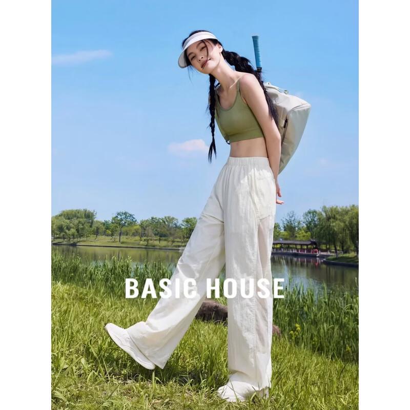 Basic House Women s High-Waist Wide-Leg Quick-Dry Straight-Leg Pants M