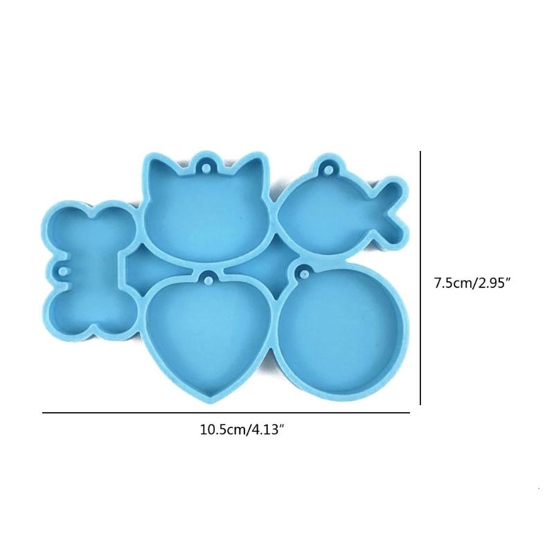 Pet Dogs for Cat Tag Resin Mold DIY Crafts Keychain Silicone Mould UV Epoxy Mold Handmade Jewelry Pendant Resin Casting