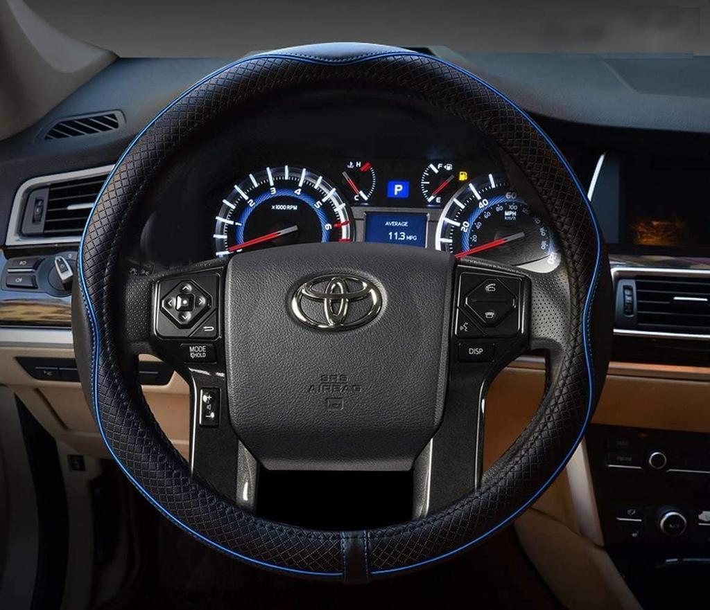 hengshao Steering Wheel Cover, Small Size, Genuine Leather, Stylish, Steering Cover, For Regular Cars,