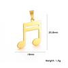 My Shape 5 pcs Musical Note Charms DIY Necklaces Bracelets Earring Music Pendants Stainless Steel Jewelry Making DIY Accessories