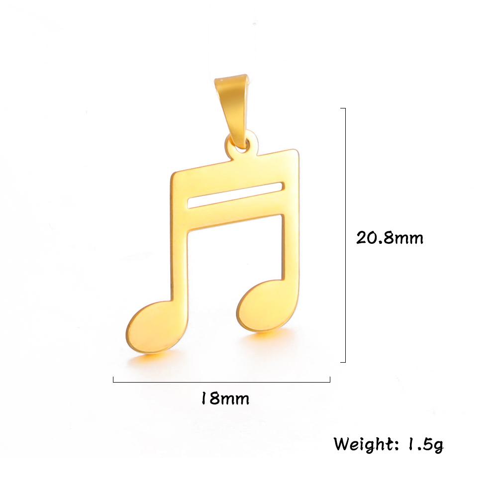 My Shape 5 pcs Musical Note Charms DIY Necklaces Bracelets Earring Music Pendants Stainless Steel Jewelry Making DIY Accessories