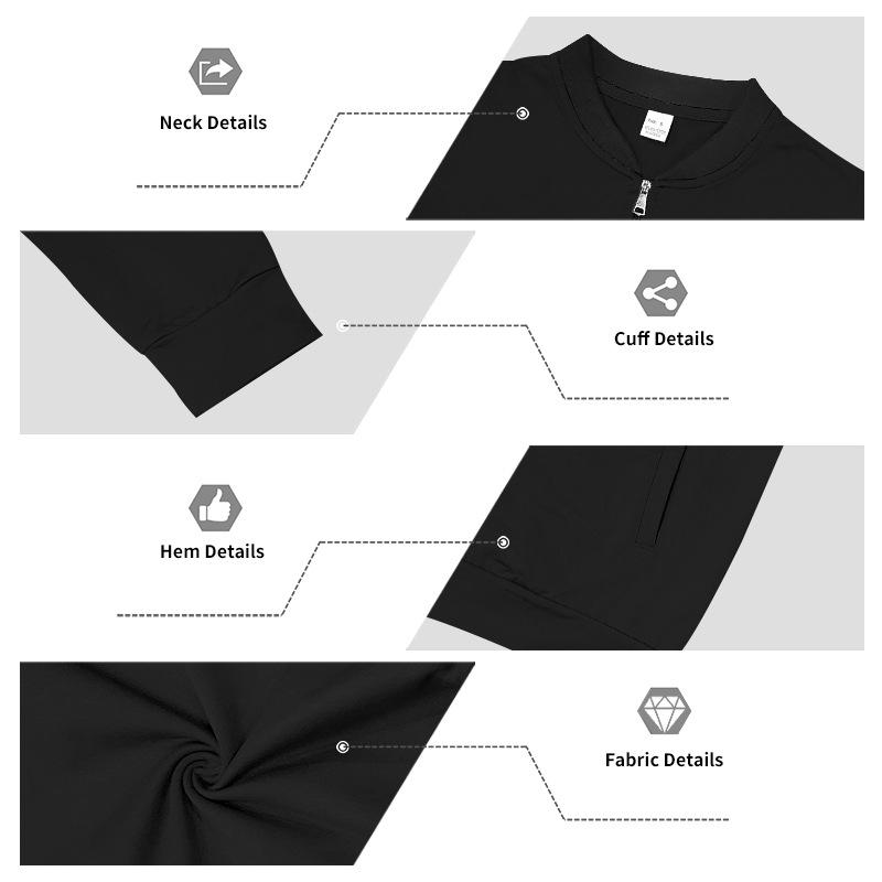 2025 Spring and Autumn Men's Stand Up Collar Jacket Solid Color Sports and Leisure Zipper Long Sleeve Top Men's Coat