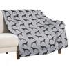 Greyhound Silhouette(s) Throw Blanket Decorative Sofa Plaid Thin Decoratives Sofa Shaggy Blankets