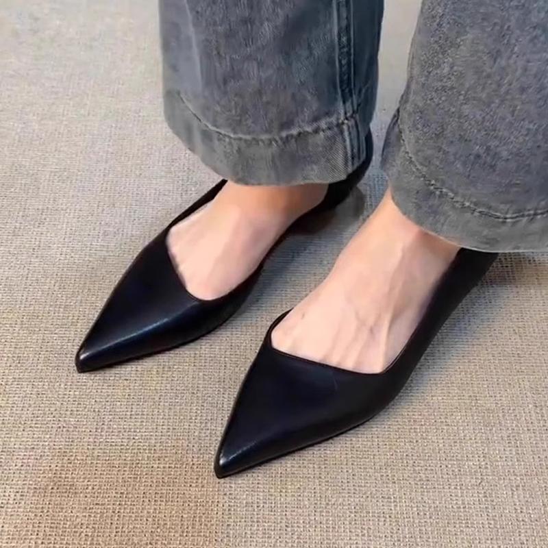 Fashion Flats Women's Shoes Sexy Pointed Toe Loafers Shoes Fashion Dress Designer Sandals Woman Autumn 2025 Luxury Sandalias De Mujer