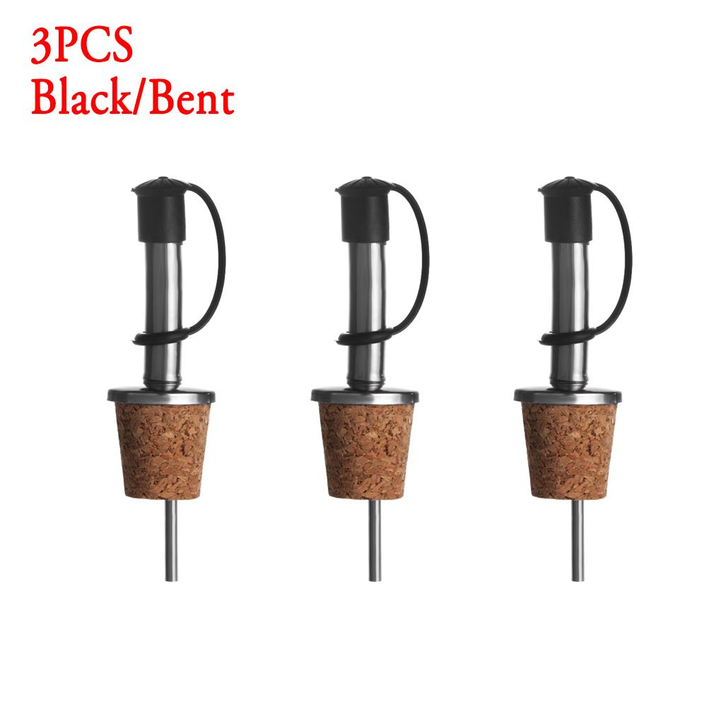 Stainless Steel Bottle Stopper Wine Pourer Cover Olive Oil Pourer Dispenser Spout Cork Vacuum Seal Leak-Proof Plug Kitchen Tools