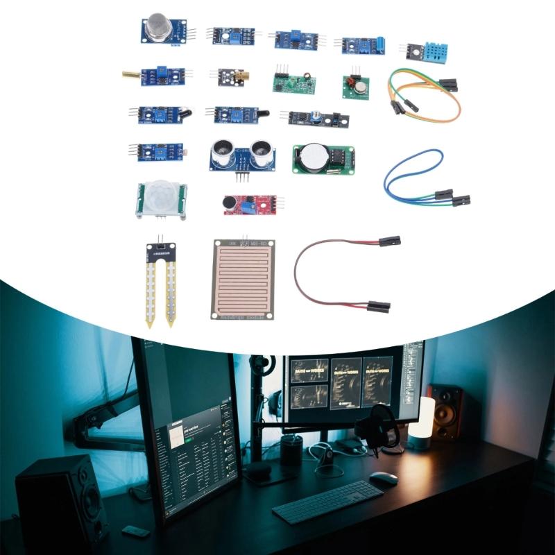 16 in 1 Intelligent Sensoring Collection with Standardized Connectors for Electronics Prototyping