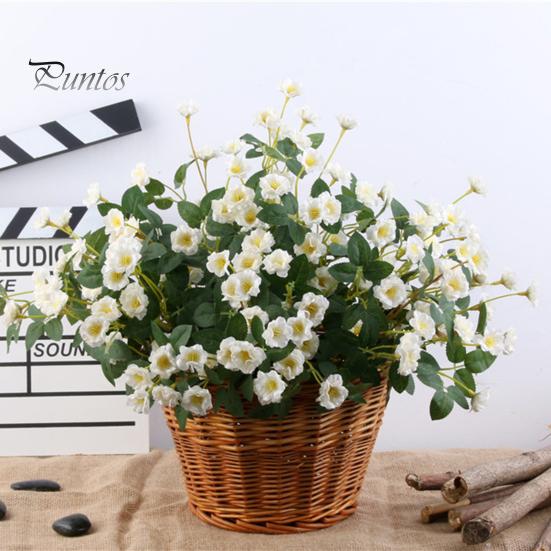 Artificial Flower 1 Bunch Realistic Looking Easy Care Faux Silk Fake Cloth Simulation Chinese Rose DIY Vase Arrange Flowers Home Decor Bouquet