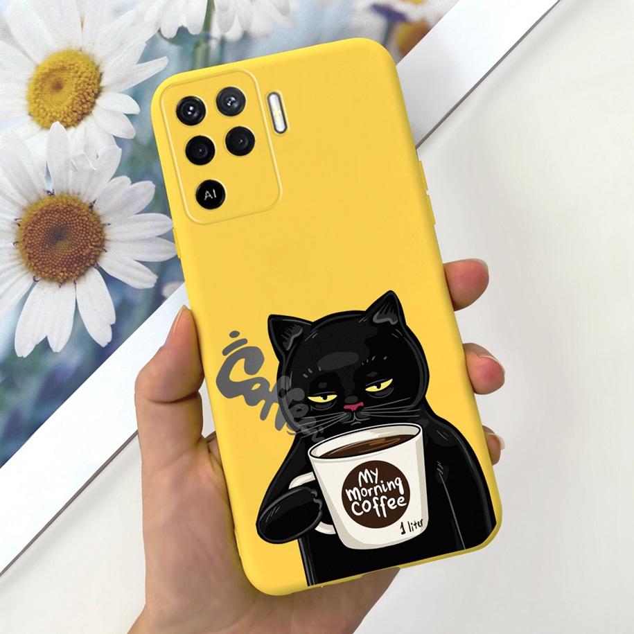 For OPPO A74 A94 Case CHP2219 CPH2203 Phone Cover Cute Duck Dinosaur Slim Matte Funda For OPPO A74 A 94 5G OPPOA74 CPH2197 Coque
