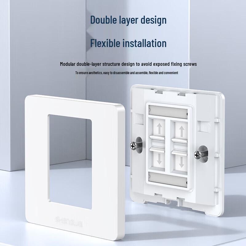 Shengwei 4-Port Network Wall Plate