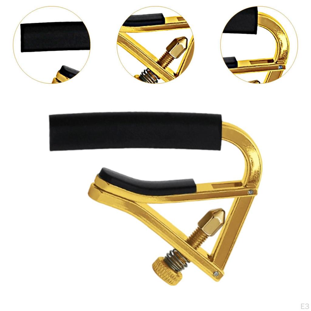 Capo Ajustabil pentru Chitări cu Șase Coarde Accesoriu Clip Ușor de Manuit