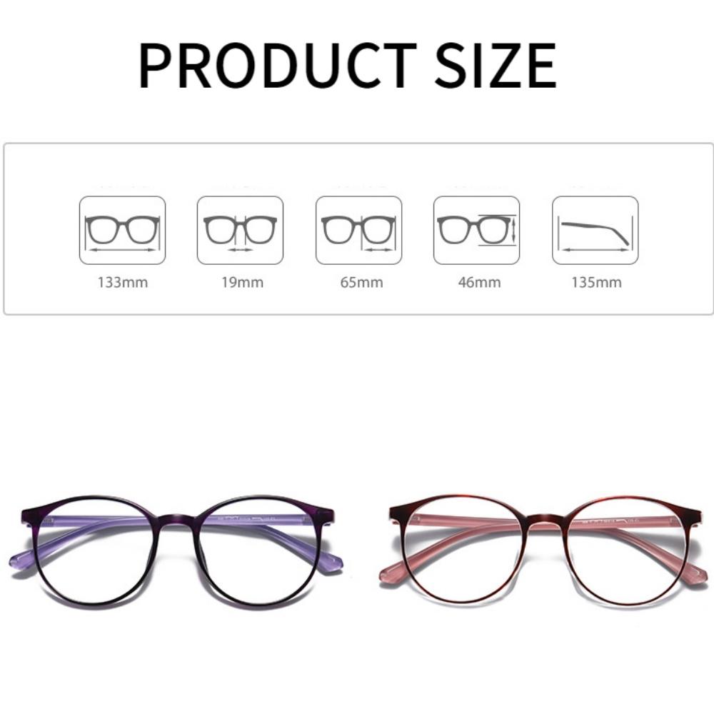 FG Anti Blue Light Reading Glasses Women Round Presbyopic Glasses Diopters +1.0 to +4.0