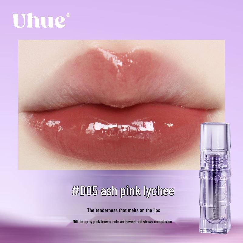 Uhue Holographischer Temperaturadaptiver Matter & Aufpolsternder Lipgloss mit Glasigem Finish.