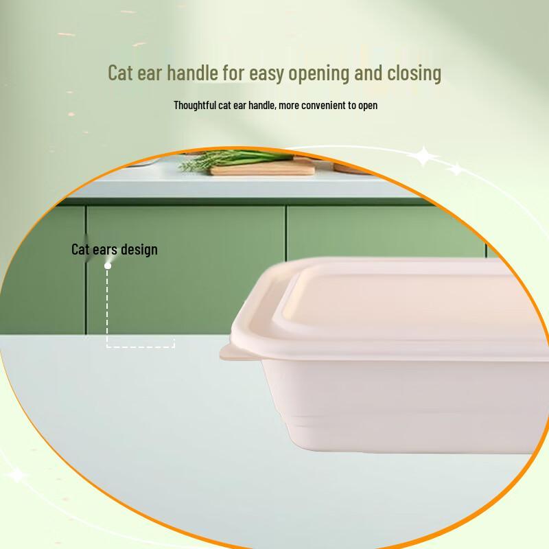 Biodegradable Corn Starch Rectangular Takeaway Containers