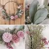 Spring Wreath Artificial Floral Wreaths Front Door Wall Garland  Round Door Hanger Fake Floral Garland Home Wedding Party Decor