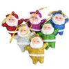 6Pcs Colored Mini Santa Claus Pendant Red Christmas Tree Pendant Xmas Tree Hanging  Holiday Party